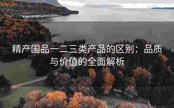 精产国品一二三类产品的区别：品质与价值的全面解析