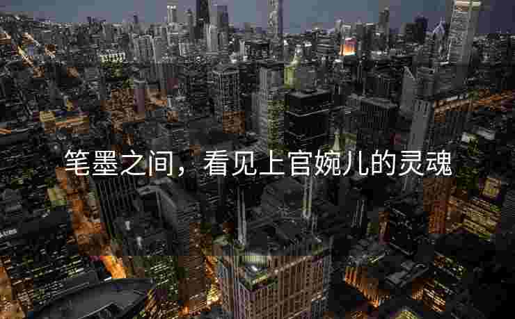 笔墨之间，看见上官婉儿的灵魂